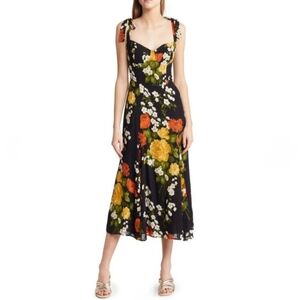Reformation|Nadira Tie Strap| Midi Dress|Size: 0